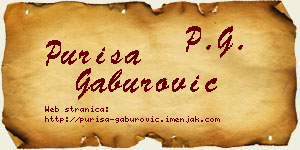 Puriša Gaburović vizit kartica